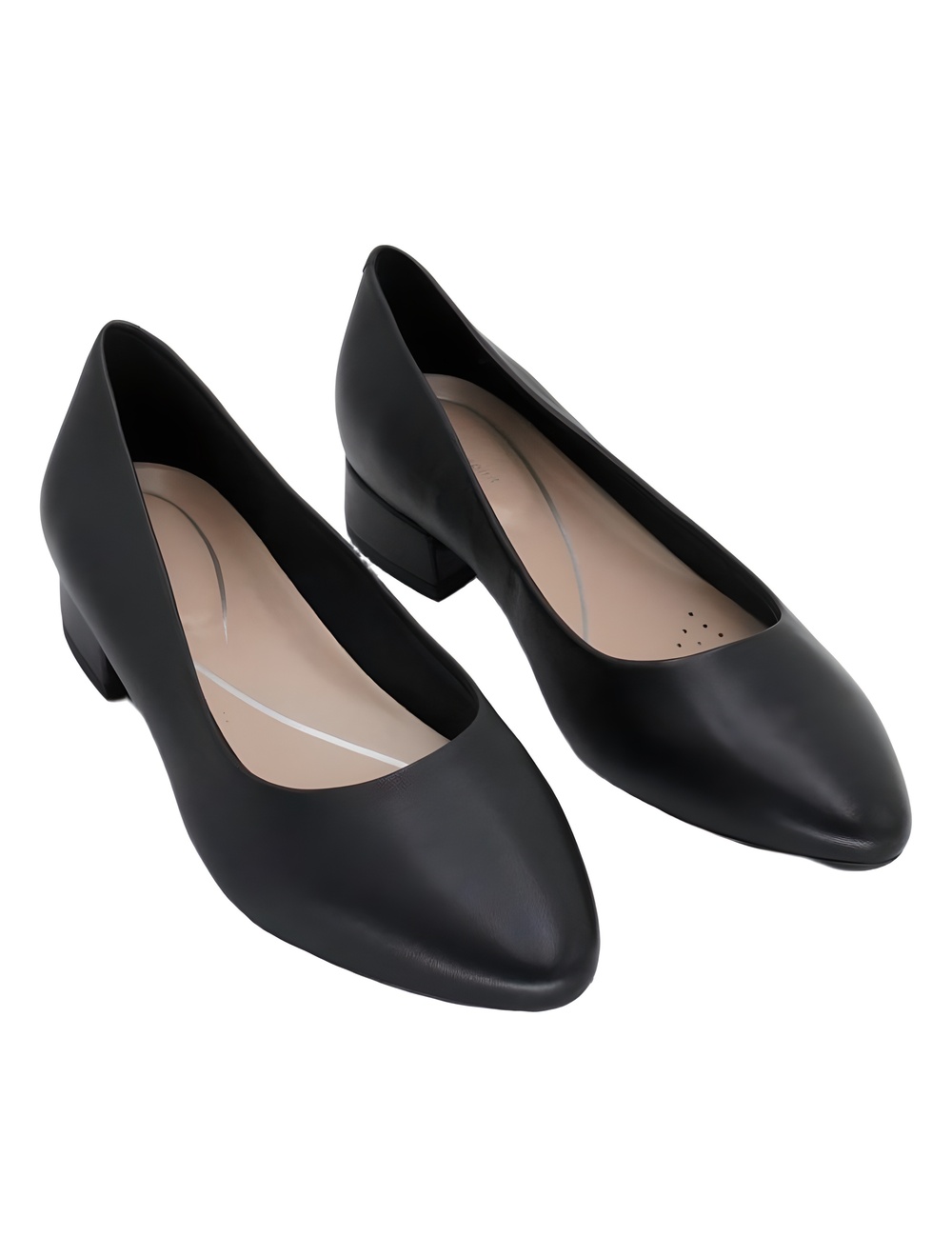 Easy Spirit Caldise Womens Black Pointed Toe Block Heel Pumps Size 7.5W